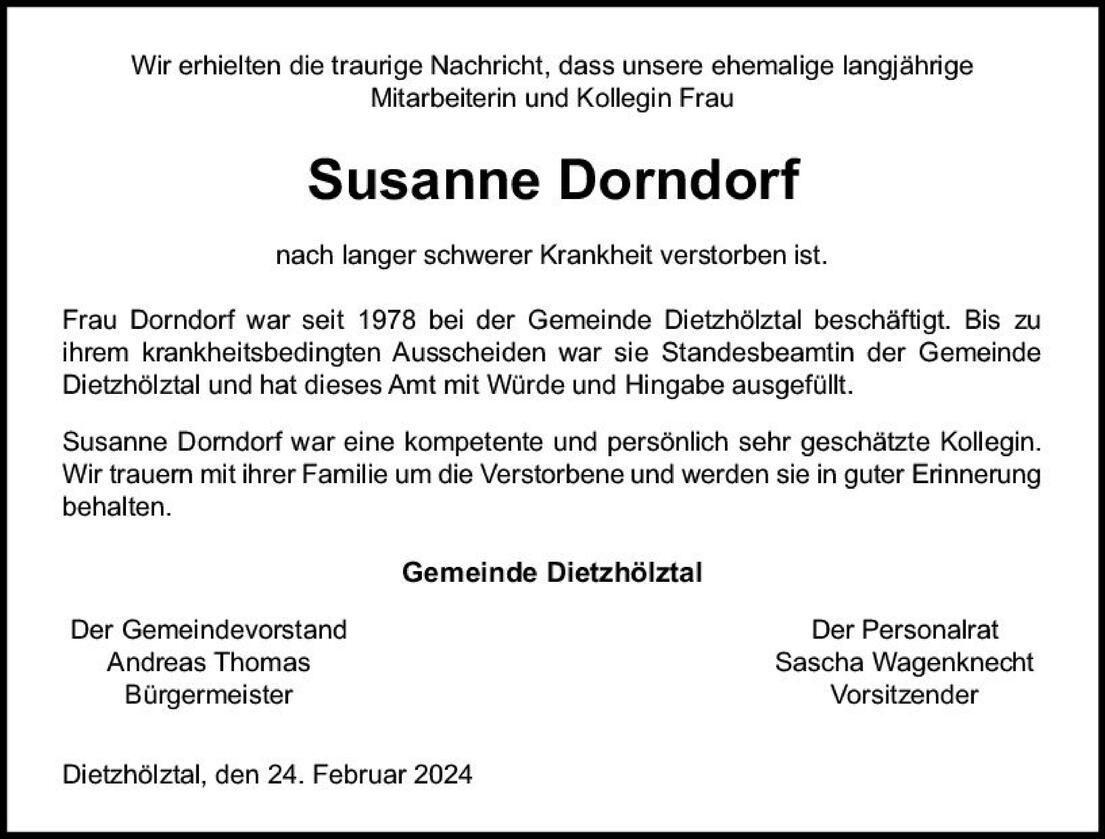 Nachruf Gemeinde Dietzhölztal
