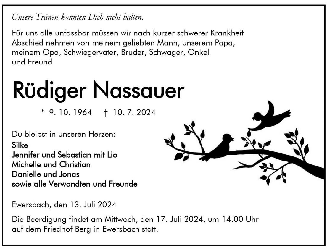Traueranzeige Rüdiger Nassauer