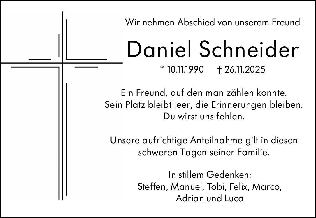 Nachruf Daniel Schneider
